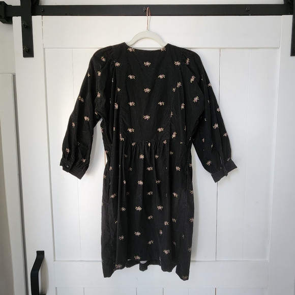 Madewell Corduroy Quilted-Bib Mini Dress in Blurred Ikat - Picture 6 of 7